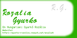rozalia gyurko business card