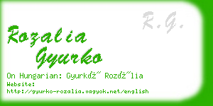 rozalia gyurko business card